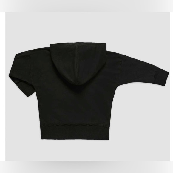NWT Minikid Hooded Pullover Sweatshirt in Black 5-6 - Picture 2 of 13